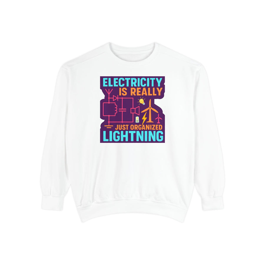 Organized Lightning Electricity Graphic Sweatshirt