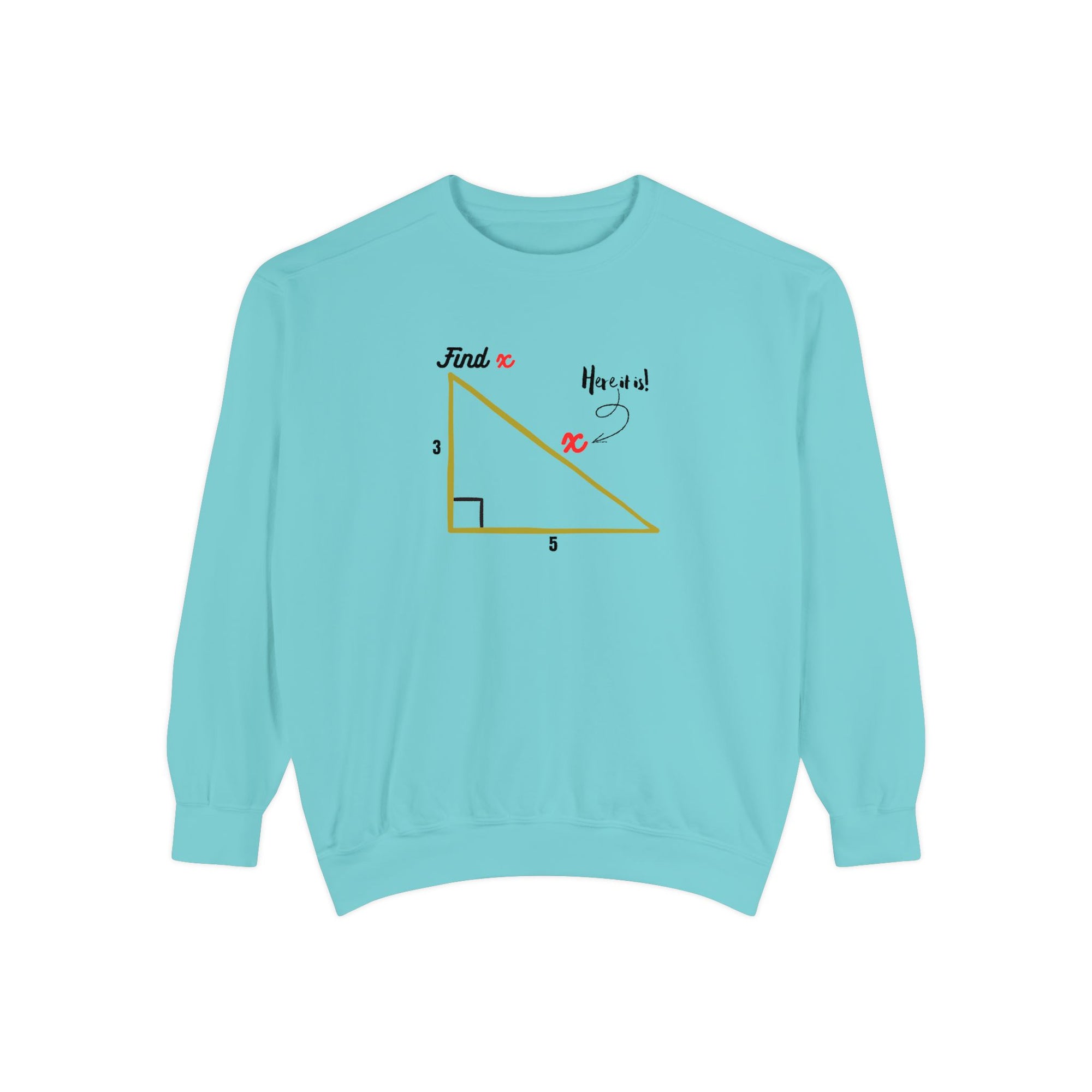 Funny "Find X" Triangle Math Graphic Sweatshirt