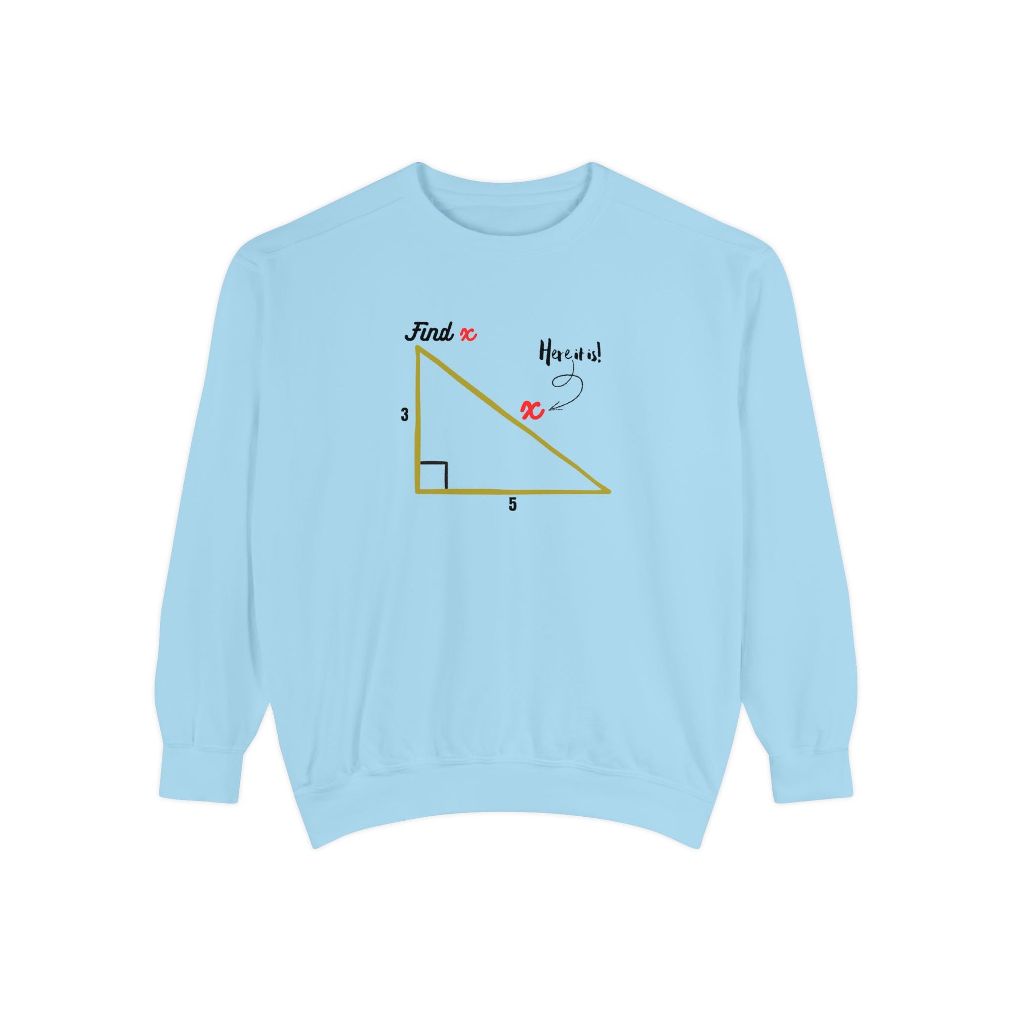 Funny "Find X" Triangle Math Graphic Sweatshirt