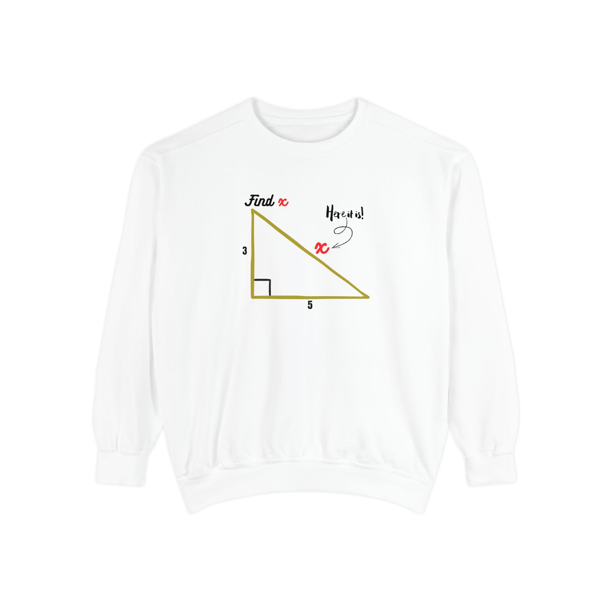 Funny "Find X" Triangle Math Graphic Sweatshirt