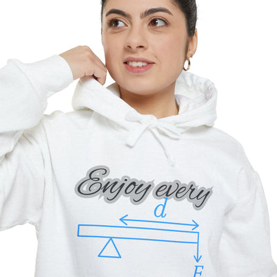 "Enjoy Every Moment" Lever & Fulcrum Physics Graphic Hoodie