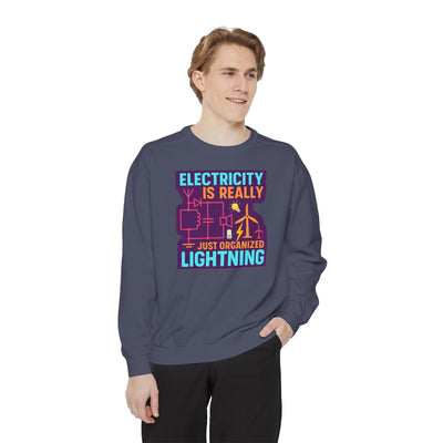 Organized Lightning Electricity Graphic Sweatshirt