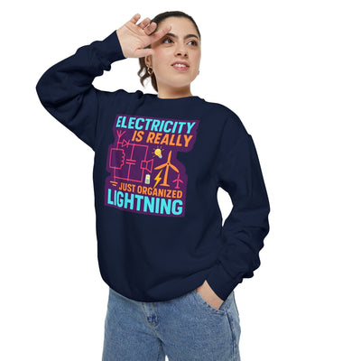 Organized Lightning Electricity Graphic Sweatshirt