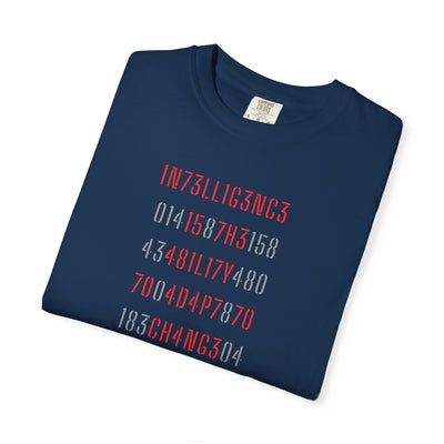 Science Quote T-Shirt —  'Intelligence is the Ability to Adapt'