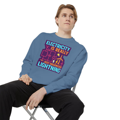 Organized Lightning Electricity Graphic Sweatshirt