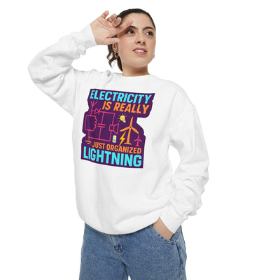 Organized Lightning Electricity Graphic Sweatshirt