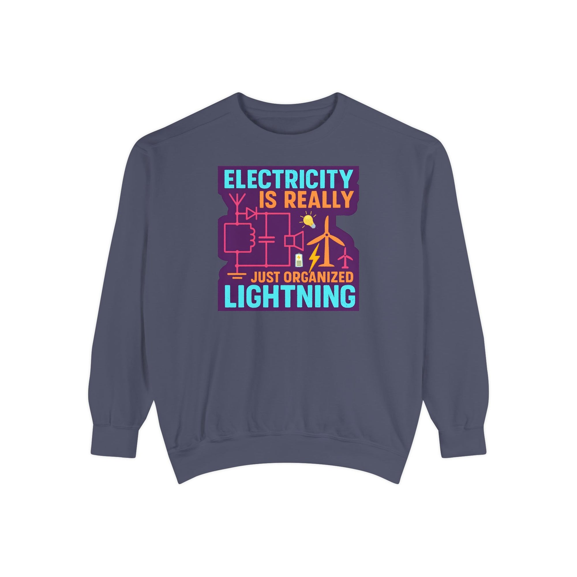 Organized Lightning Electricity Graphic Sweatshirt