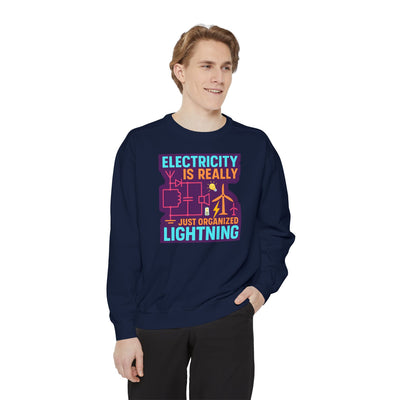 Organized Lightning Electricity Graphic Sweatshirt