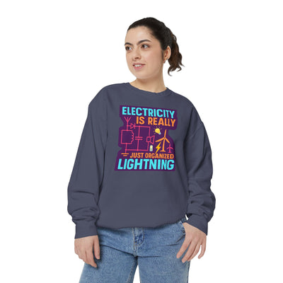 Organized Lightning Electricity Graphic Sweatshirt