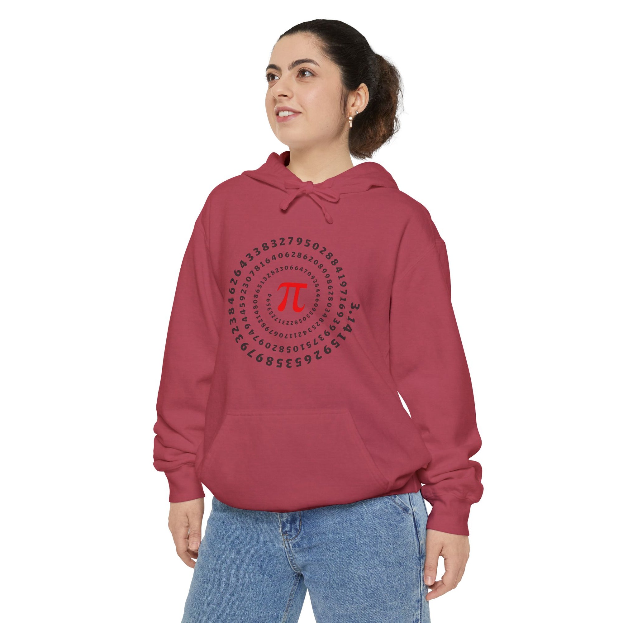 Pi Circle Hoodie — Inspire Back Graphic Math Pi Pullover