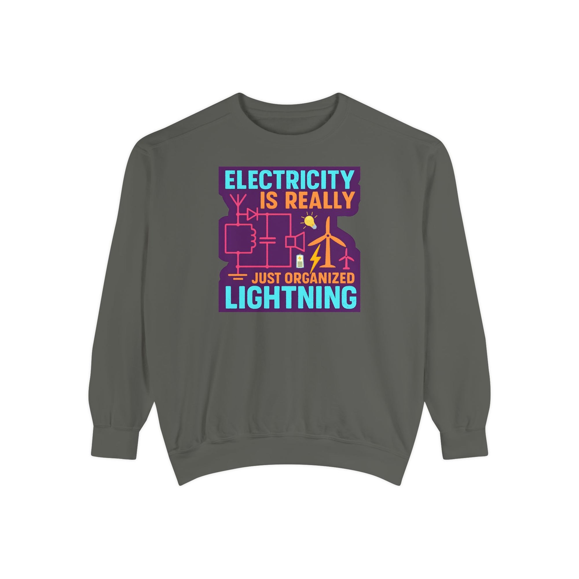 Organized Lightning Electricity Graphic Sweatshirt