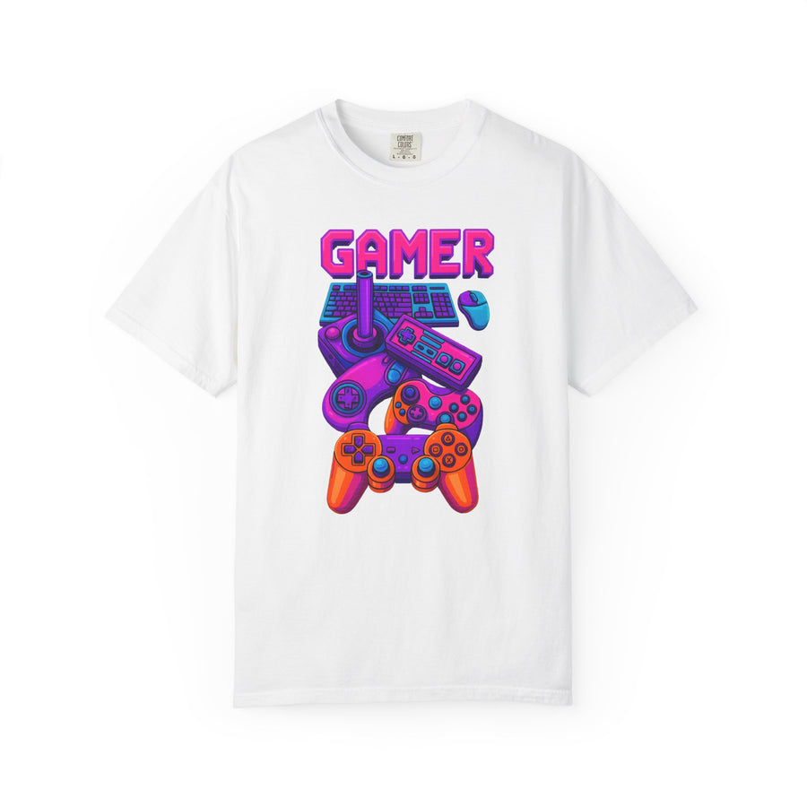 Gamer T-Shirt Retro Neon Video Game Tee