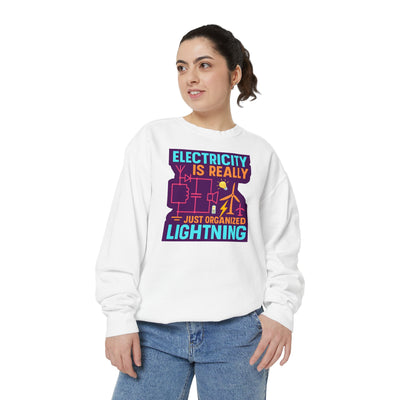 Organized Lightning Electricity Graphic Sweatshirt