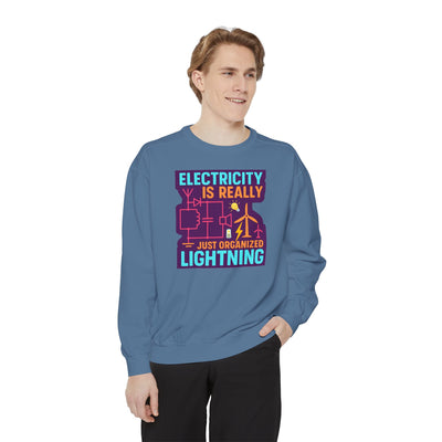 Organized Lightning Electricity Graphic Sweatshirt