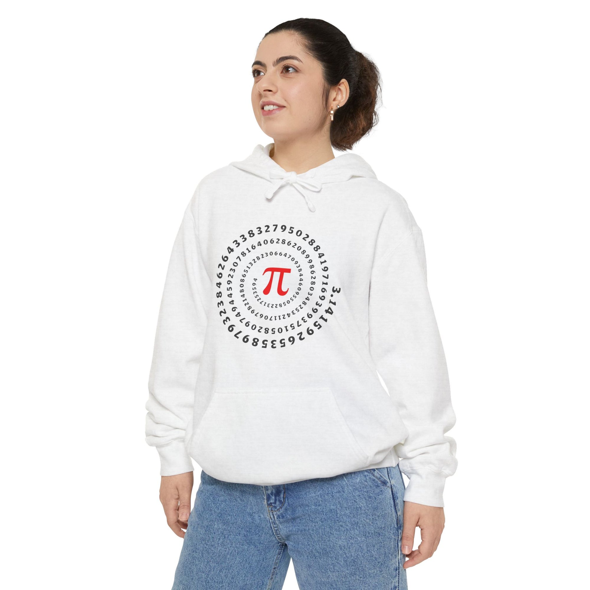 Pi Circle Hoodie — Inspire Back Graphic Math Pi Pullover