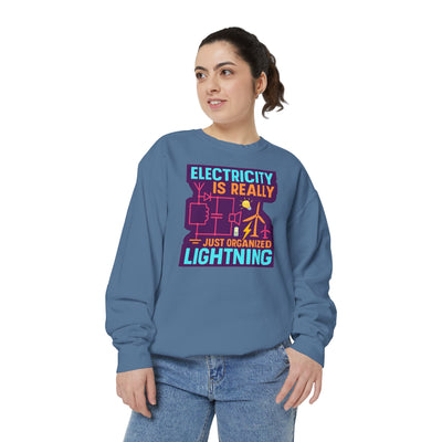 Organized Lightning Electricity Graphic Sweatshirt