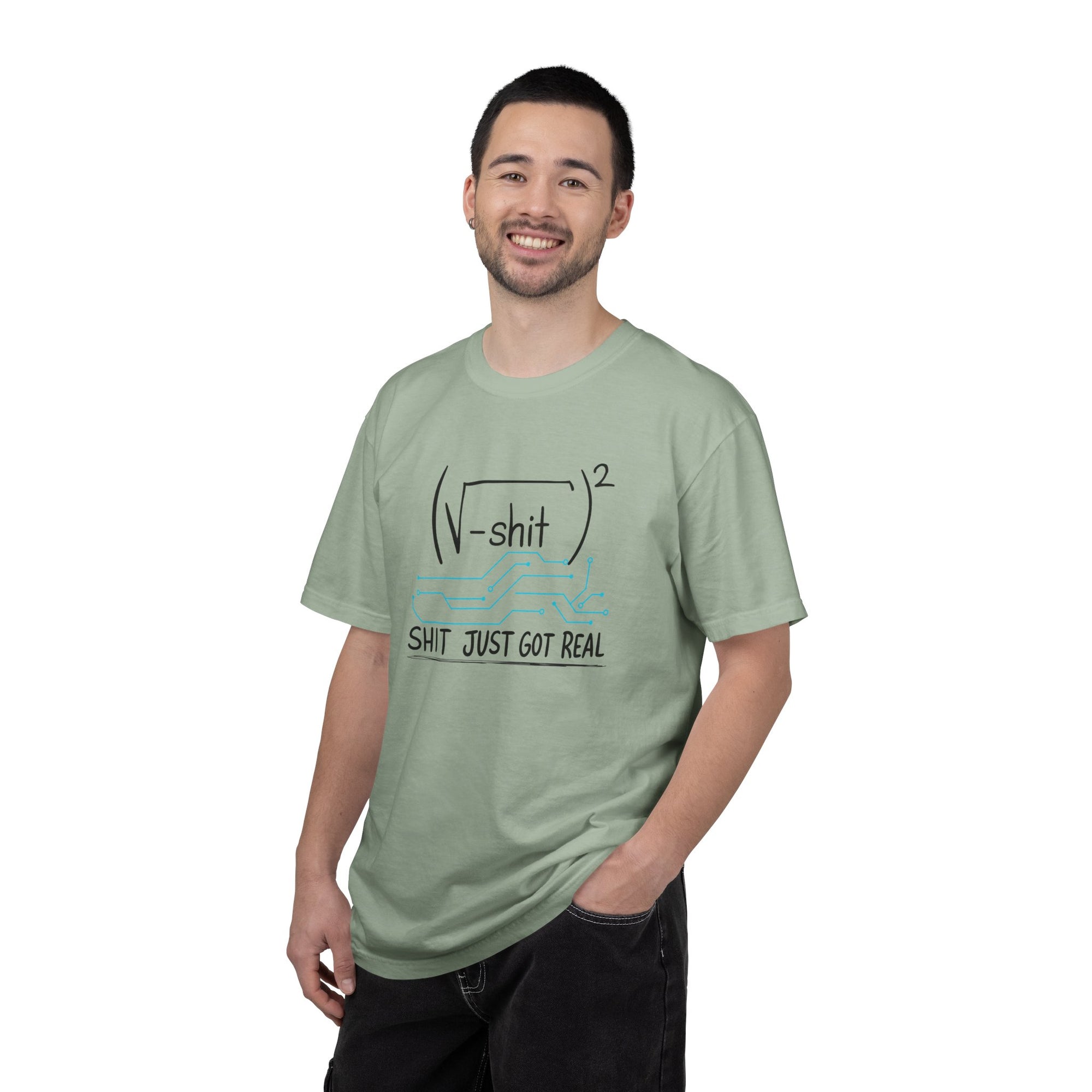 Math Humor T-Shirt Shit Just Got Real Nerdy Pi Graphic Tee