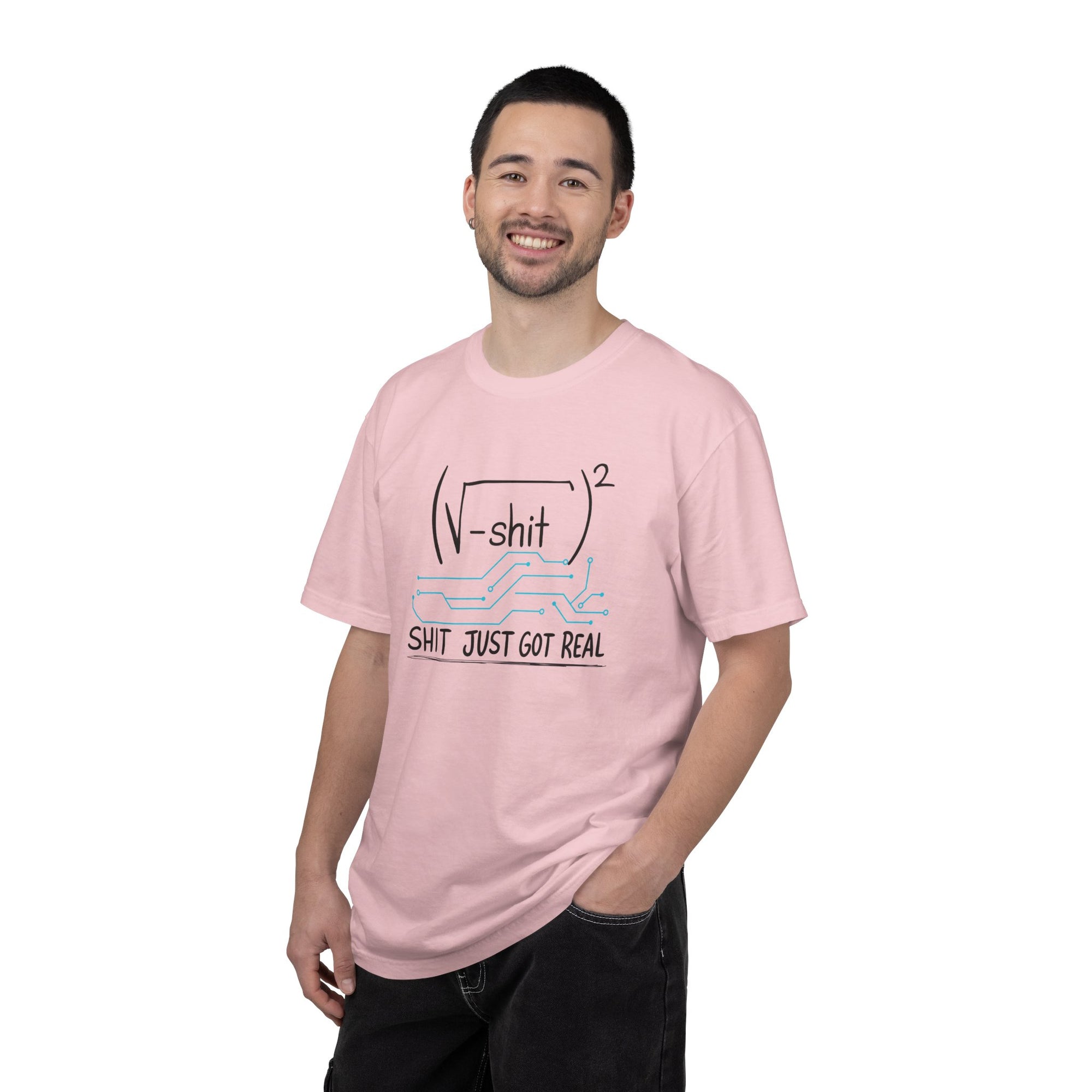 Math Humor T-Shirt Shit Just Got Real Nerdy Pi Graphic Tee