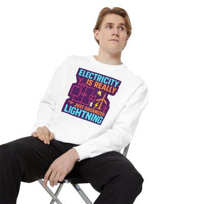 Organized Lightning Electricity Graphic Sweatshirt