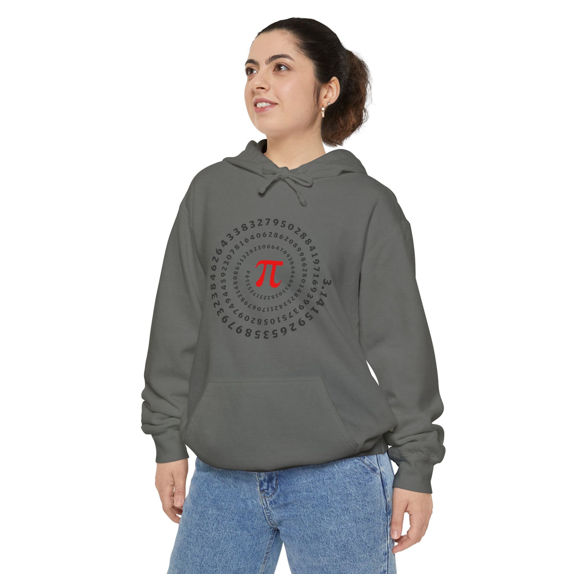 Pi Circle Hoodie — Inspire Back Graphic Math Pi Pullover