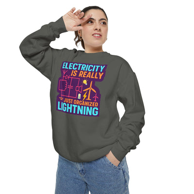 Organized Lightning Electricity Graphic Sweatshirt