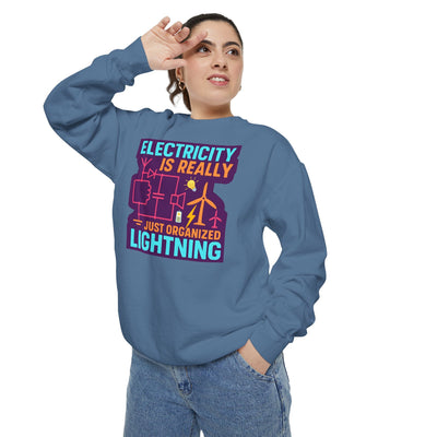 Organized Lightning Electricity Graphic Sweatshirt
