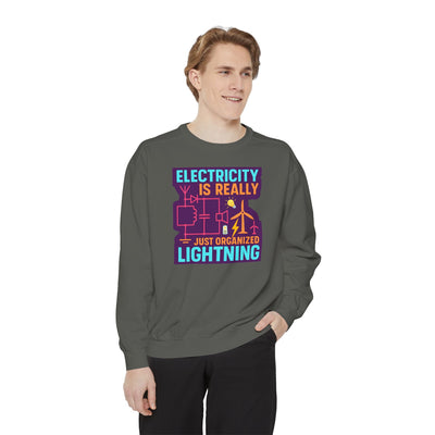 Organized Lightning Electricity Graphic Sweatshirt