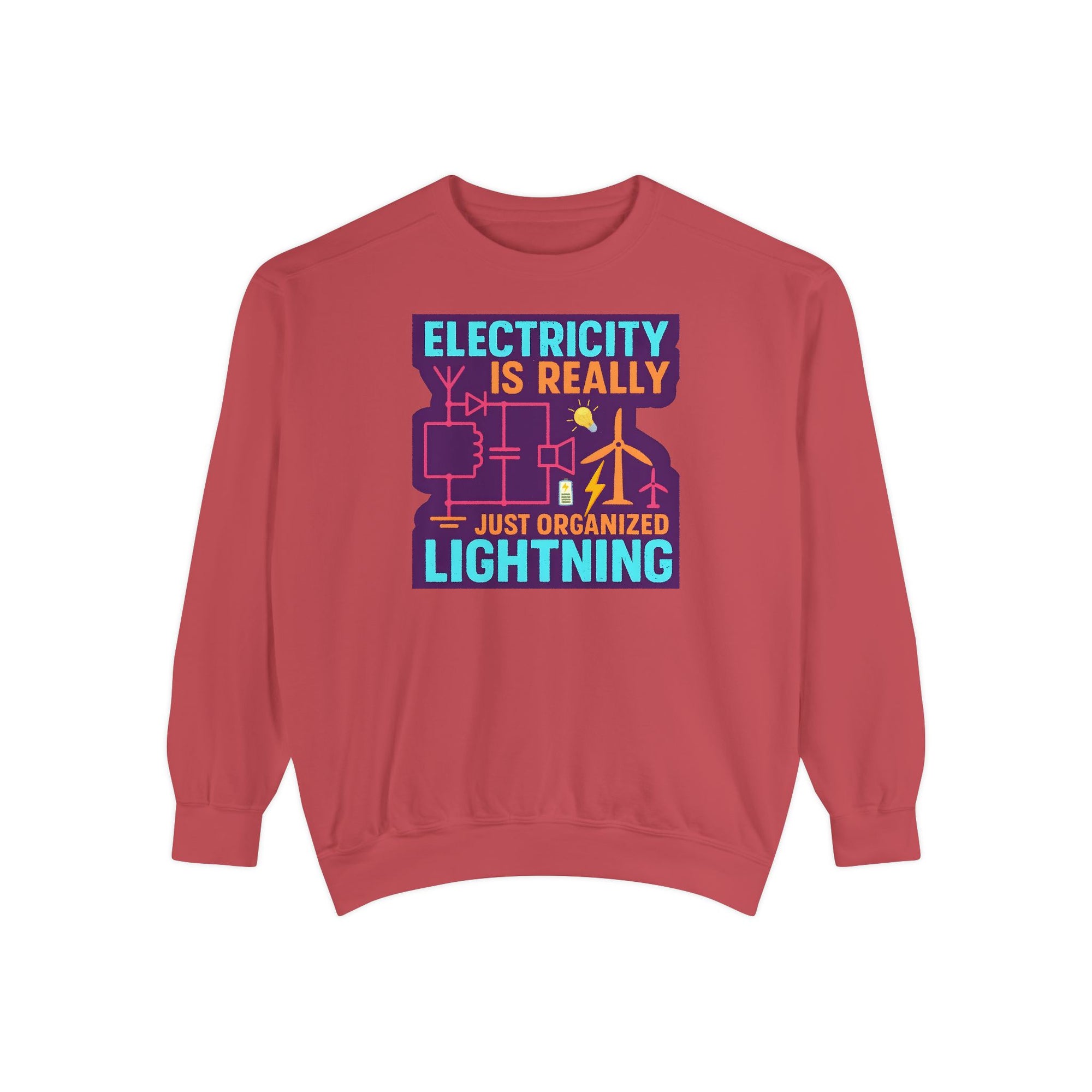 Organized Lightning Electricity Graphic Sweatshirt
