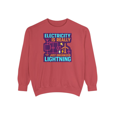 Organized Lightning Electricity Graphic Sweatshirt