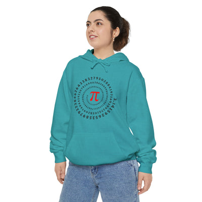 Pi Circle Hoodie — Inspire Back Graphic Math Pi Pullover