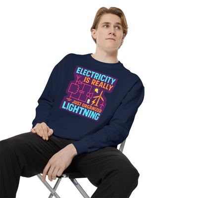 Organized Lightning Electricity Graphic Sweatshirt