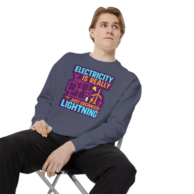Organized Lightning Electricity Graphic Sweatshirt